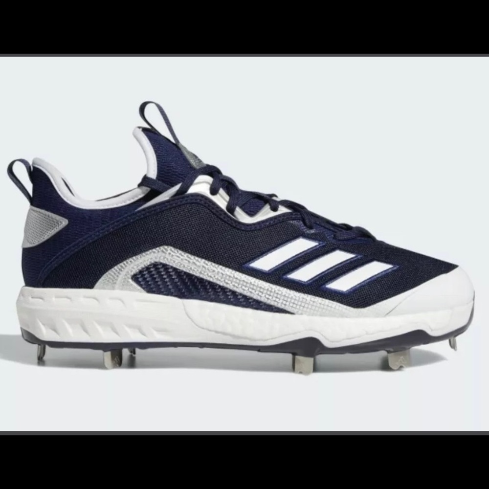 Adidas Icon 6 Cleat Metal Baseball Cleats Navy/White Mens Size 11.5 (FV9343)